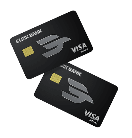 Две карты Visa Infinite Элдик Банка